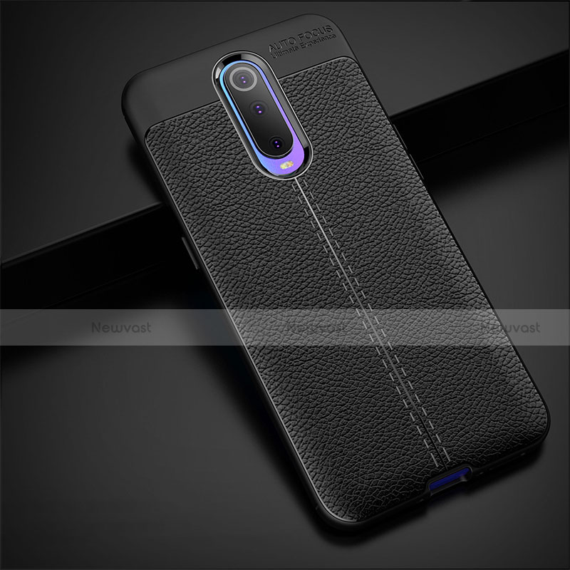 Soft Silicone Gel Leather Snap On Case W01 for Oppo R17 Pro Black