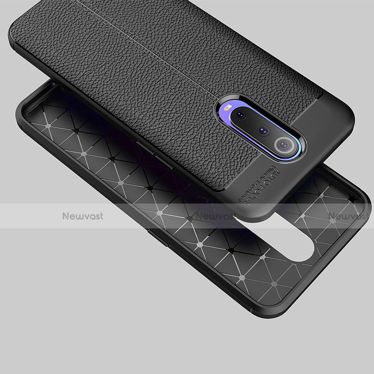 Soft Silicone Gel Leather Snap On Case W01 for Oppo RX17 Pro Black