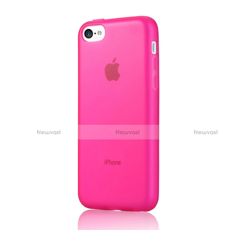 Soft Silicone Gel Matte Finish Case for Apple iPhone 5C Hot Pink