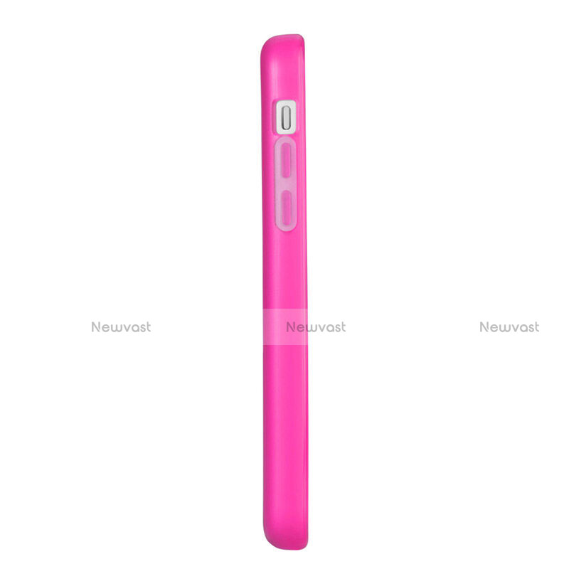 Soft Silicone Gel Matte Finish Case for Apple iPhone 5C Hot Pink