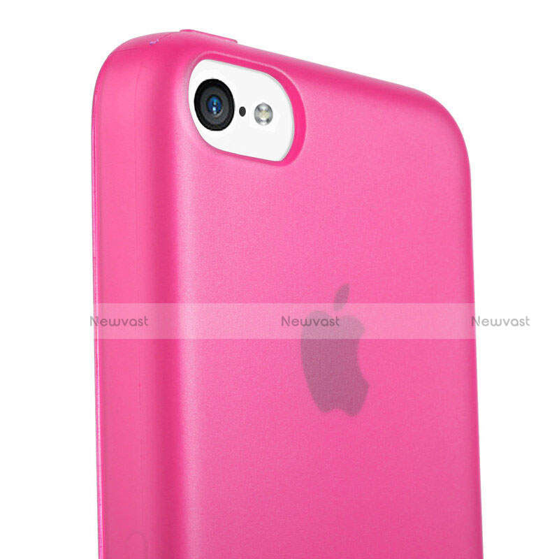 Soft Silicone Gel Matte Finish Case for Apple iPhone 5C Hot Pink