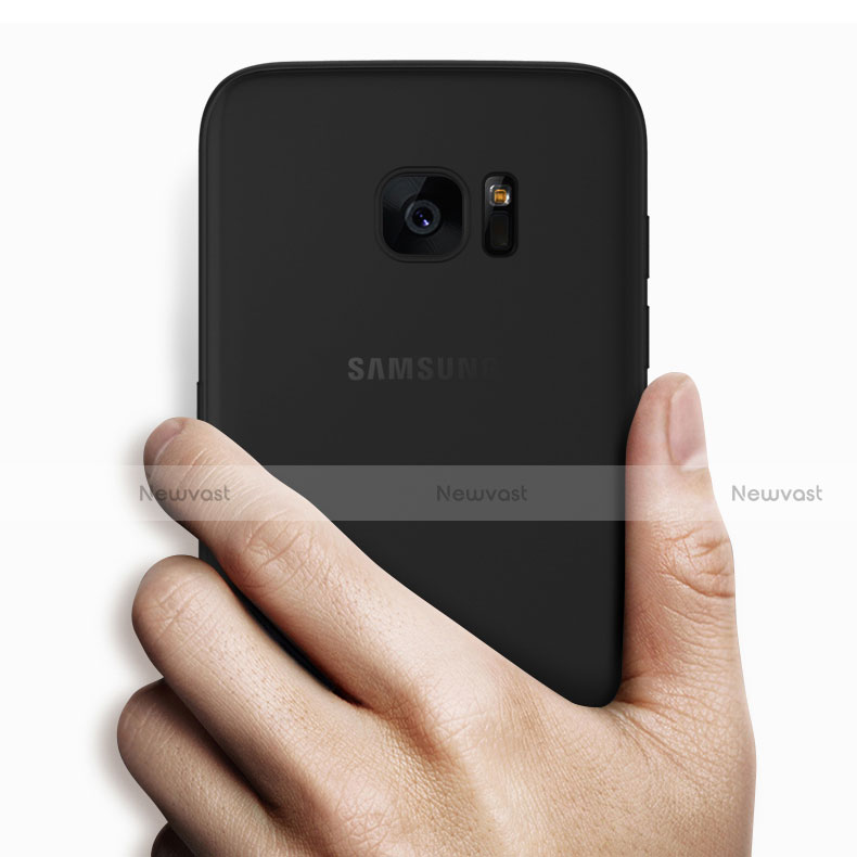 Soft Silicone Gel Matte Finish Cover for Samsung Galaxy S7 Edge G935F Black