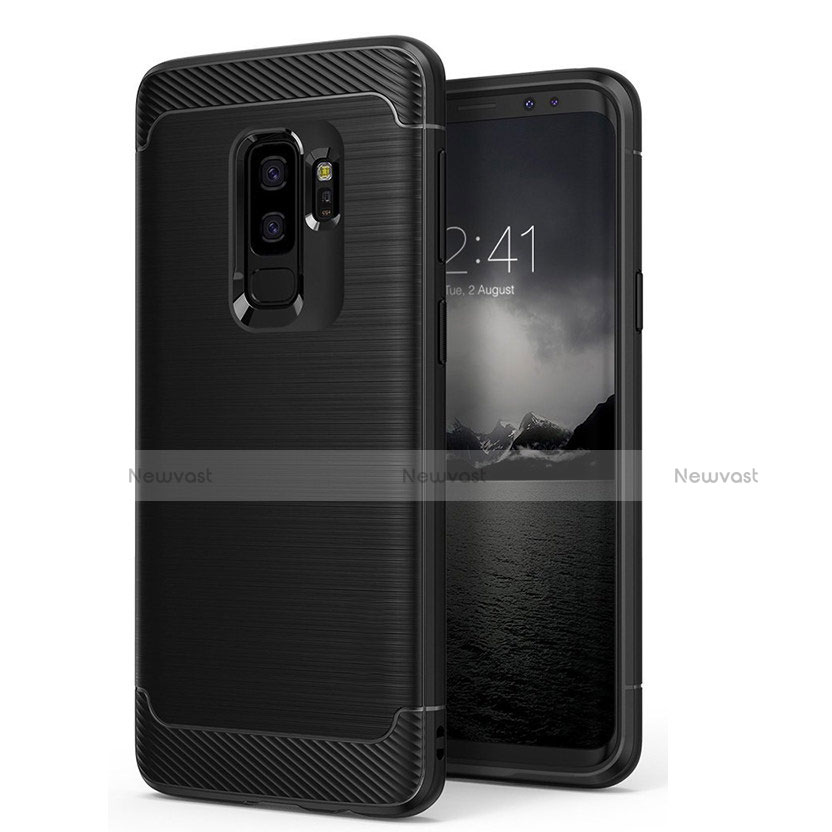 Soft Silicone Gel Matte Finish Cover for Samsung Galaxy S9 Plus Black