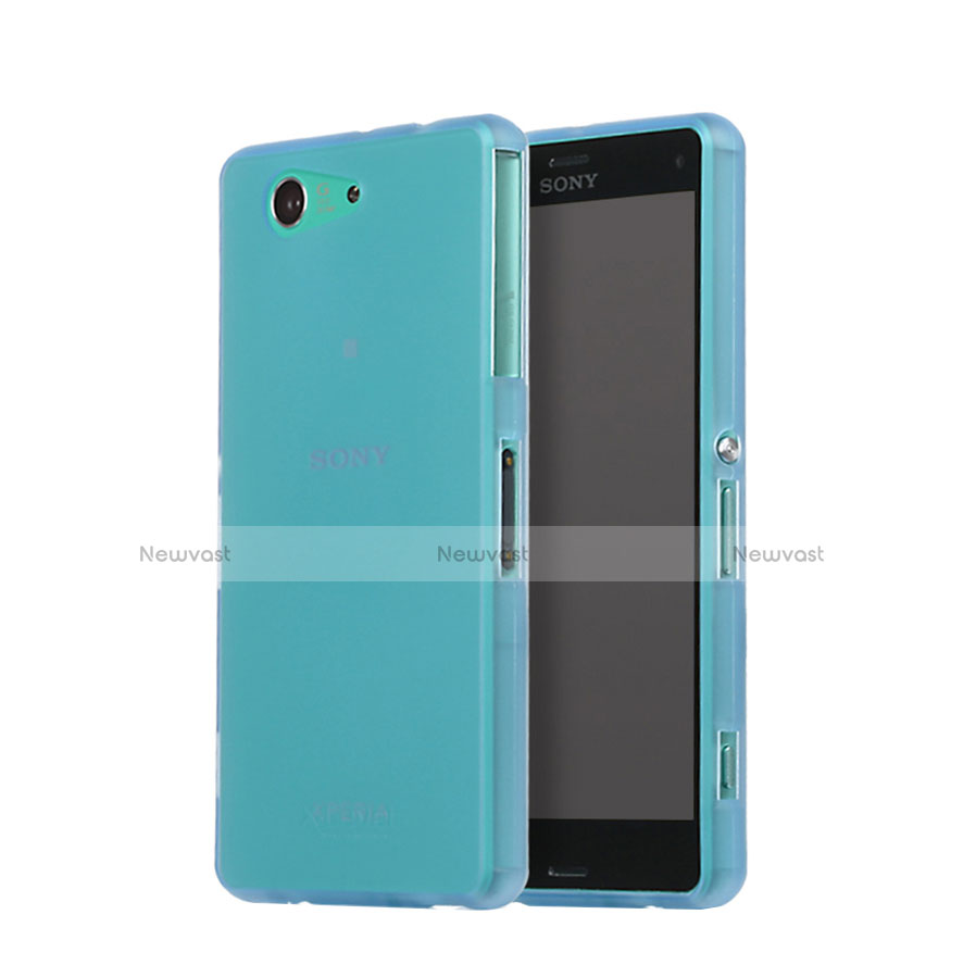 Soft Silicone Gel Matte Finish Cover for Sony Xperia Z3 Compact Sky Blue