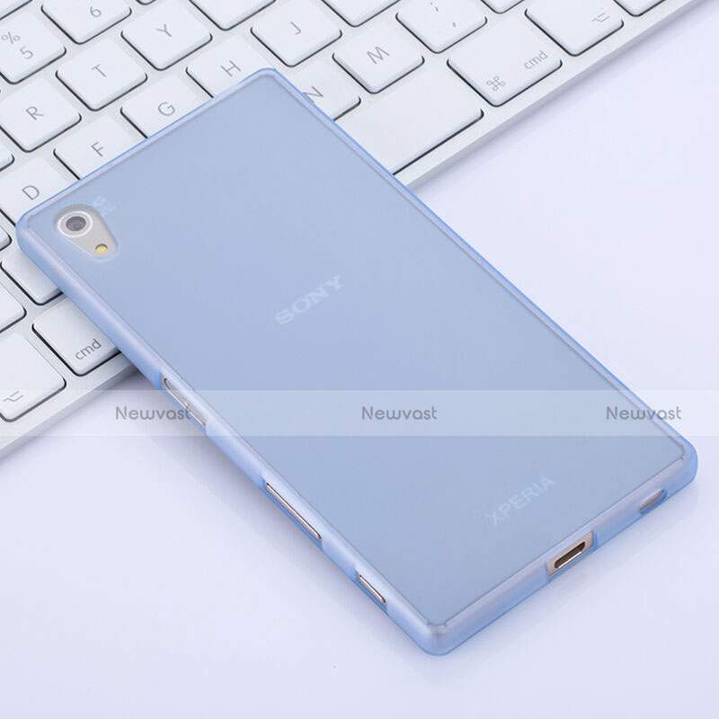 Soft Silicone Gel Matte Finish Cover for Sony Xperia Z5 Blue