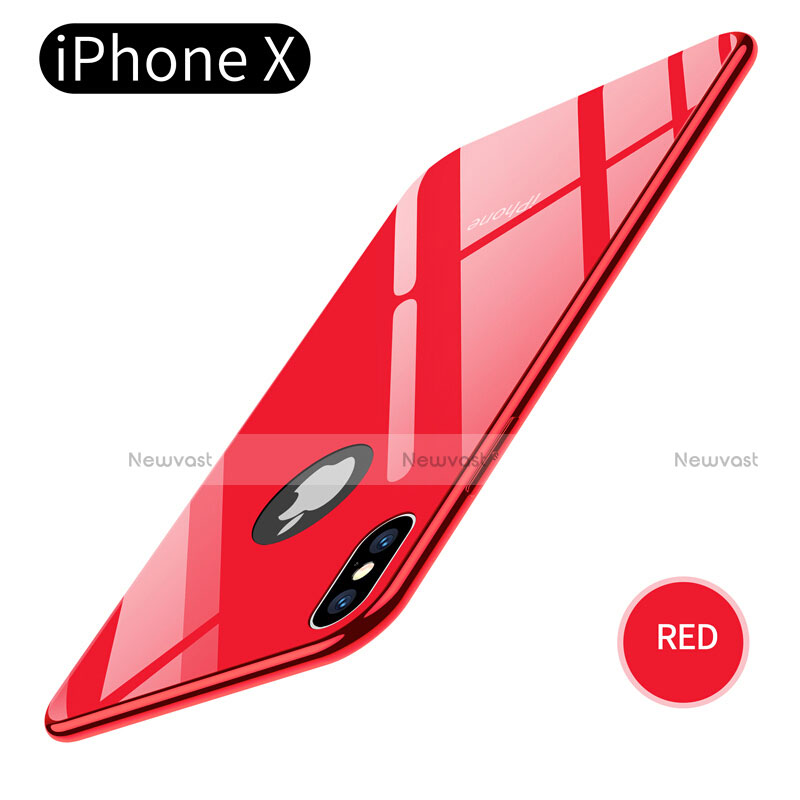 Soft Silicone Gel Mirror Case for Apple iPhone Xs Max Red