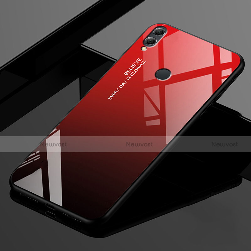 Soft Silicone Gel Mirror Case for Huawei Enjoy 9 Plus Red