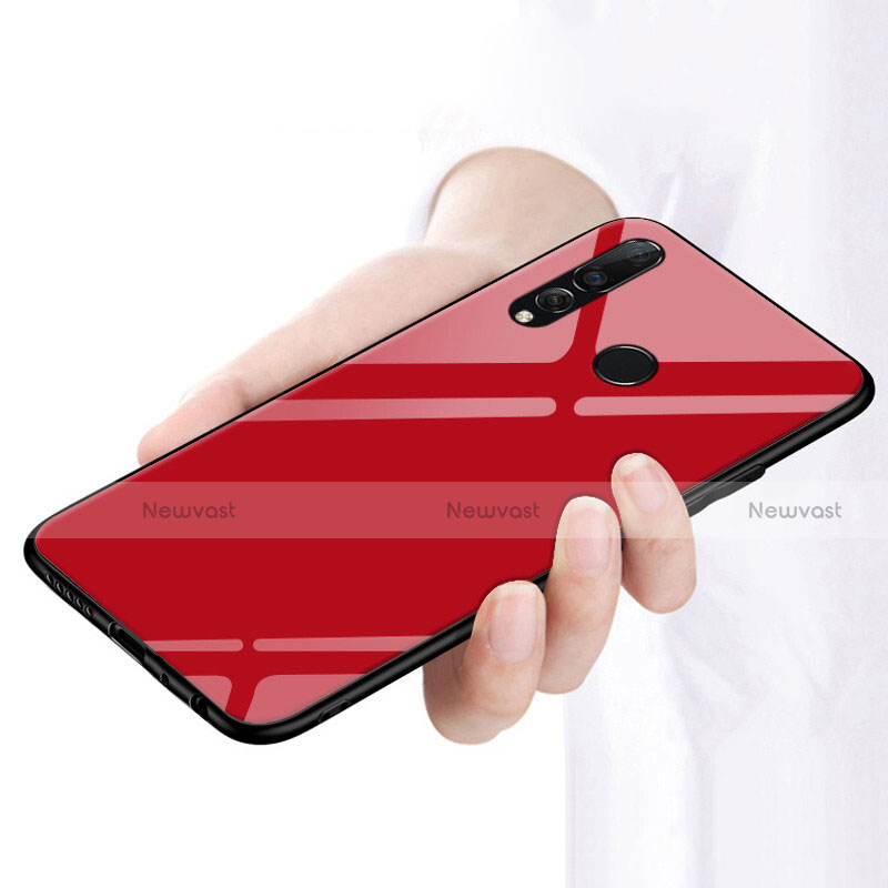 Soft Silicone Gel Mirror Case for Huawei Honor 20i Red