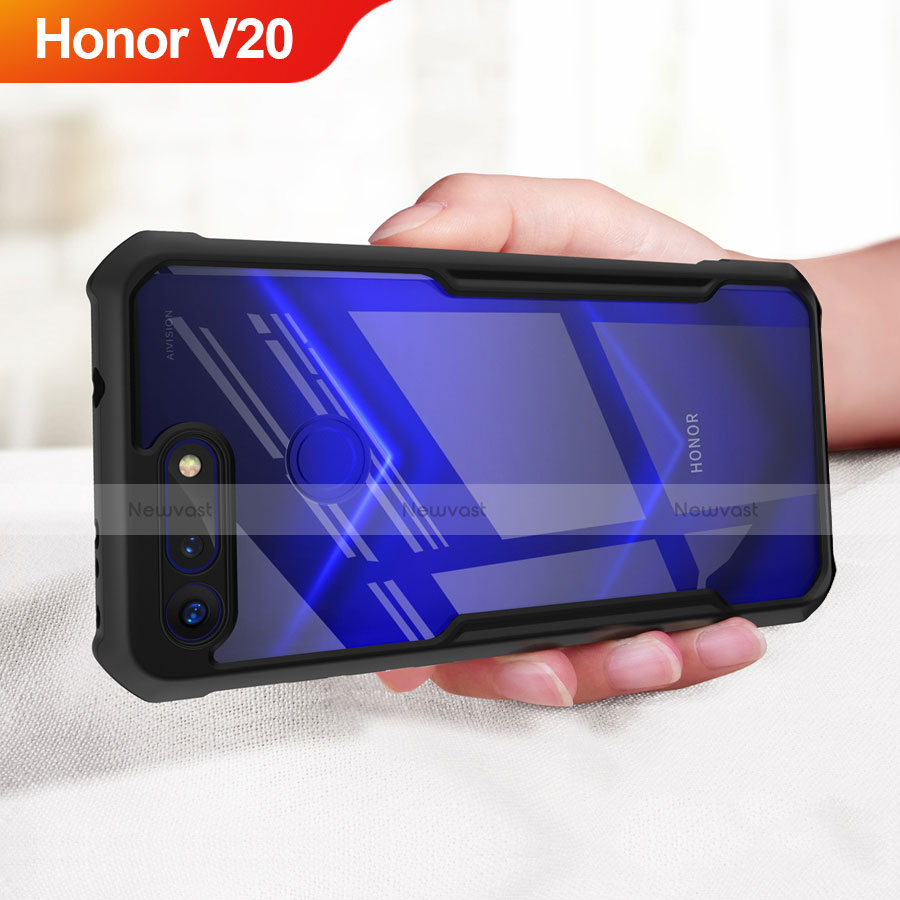 Soft Silicone Gel Mirror Case for Huawei Honor V20 Black