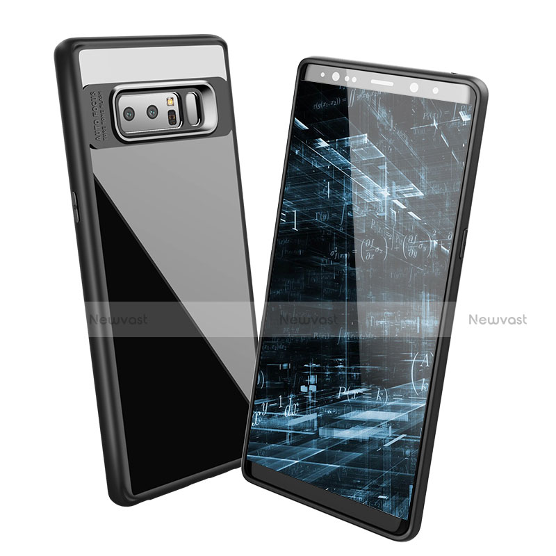 Soft Silicone Gel Mirror Case for Samsung Galaxy Note 8 Black