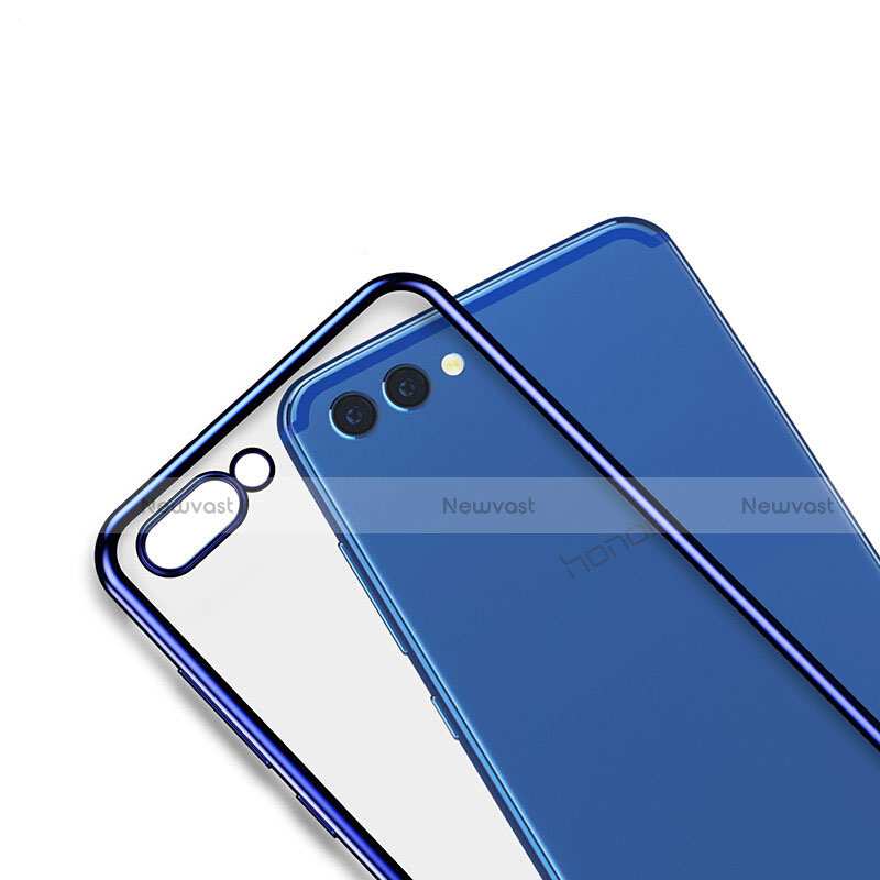 Soft Silicone Gel Mirror Case M01 for Huawei Honor V10 Blue