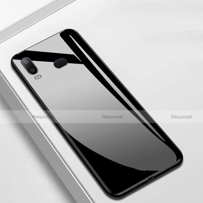 Soft Silicone Gel Mirror Case M01 for Samsung Galaxy A6s Black