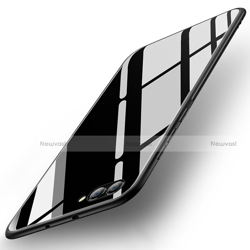 Soft Silicone Gel Mirror Case M02 for Huawei Honor V10 Black