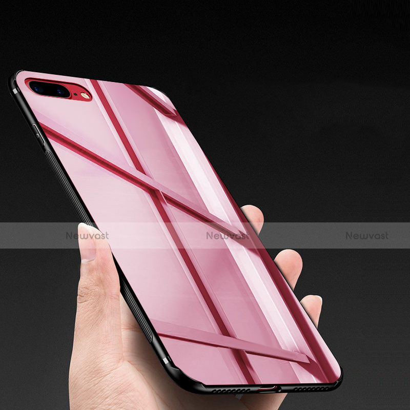 Soft Silicone Gel Mirror Case M03 for Apple iPhone 7 Plus Red