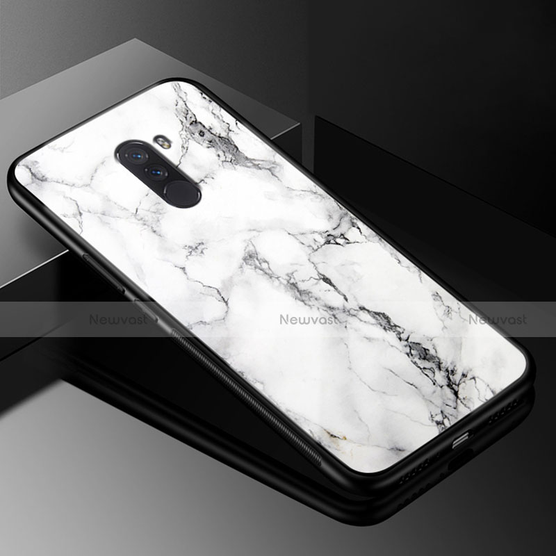 Soft Silicone Gel Mirror Case M05 for Xiaomi Pocophone F1 White