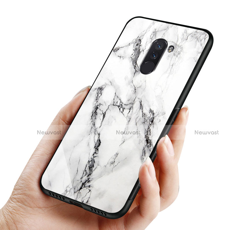 Soft Silicone Gel Mirror Case M05 for Xiaomi Pocophone F1 White