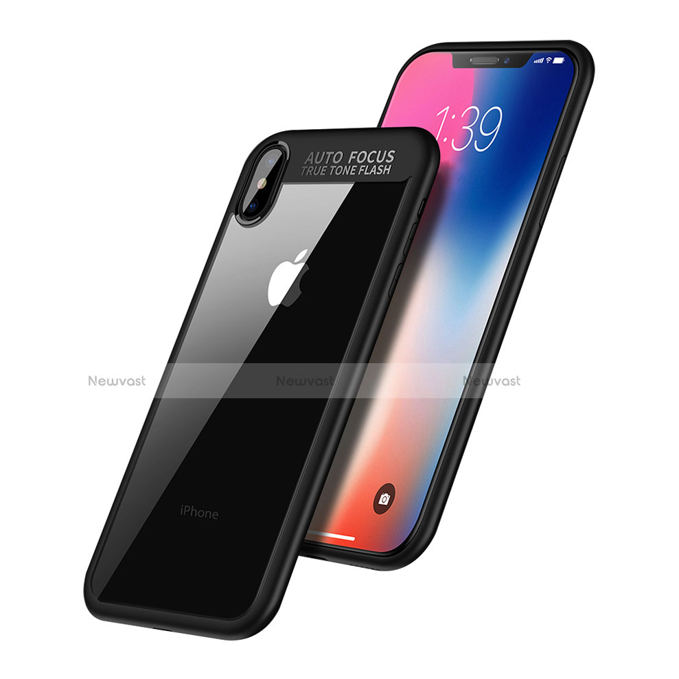 Soft Silicone Gel Mirror Case W01 for Apple iPhone X Black