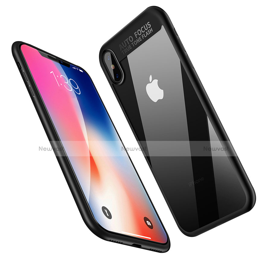 Soft Silicone Gel Mirror Case W01 for Apple iPhone Xs Max Black