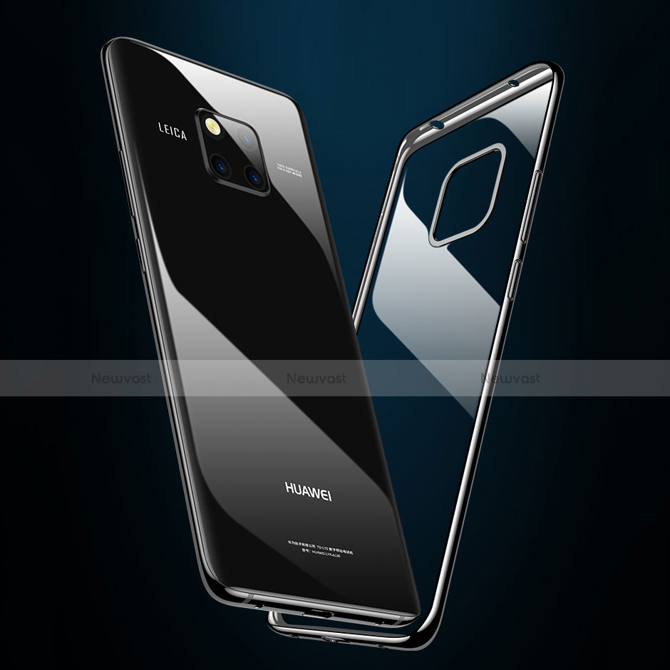 Soft Silicone Gel Mirror Cover for Huawei Mate 20 Pro Black