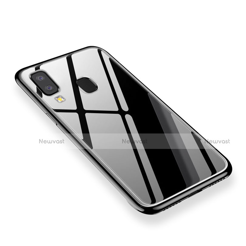 Soft Silicone Gel Mirror Cover for Samsung Galaxy A8 Star Black