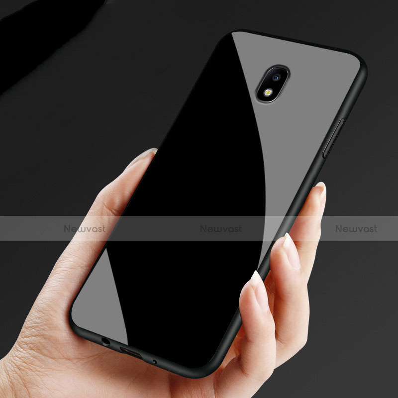 Soft Silicone Gel Mirror Cover for Samsung Galaxy J5 (2017) SM-J750F Black