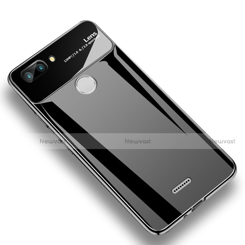 Soft Silicone Gel Mirror Cover for Xiaomi Redmi 6 Black