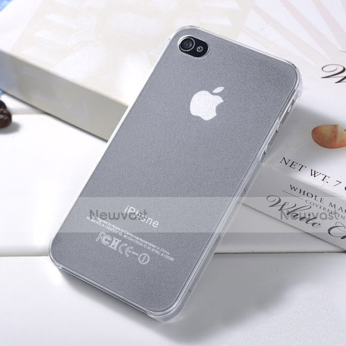 Soft Silicone Gel Transparent Matte Finish Case for Apple iPhone 4S White