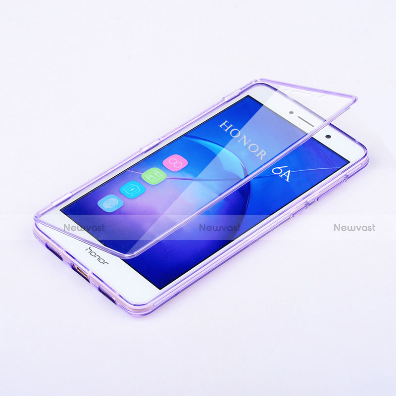 Soft Transparent Flip Case Cover for Huawei Honor 6A