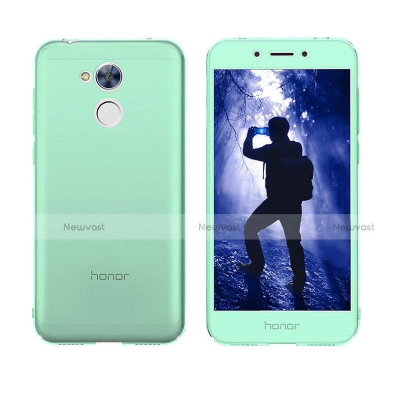 Soft Transparent Flip Case Cover for Huawei Honor 6A Green