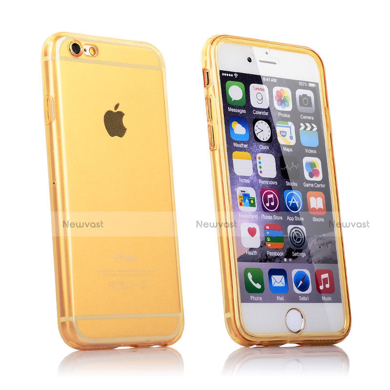 Soft Transparent Flip Case for Apple iPhone 6S Gold