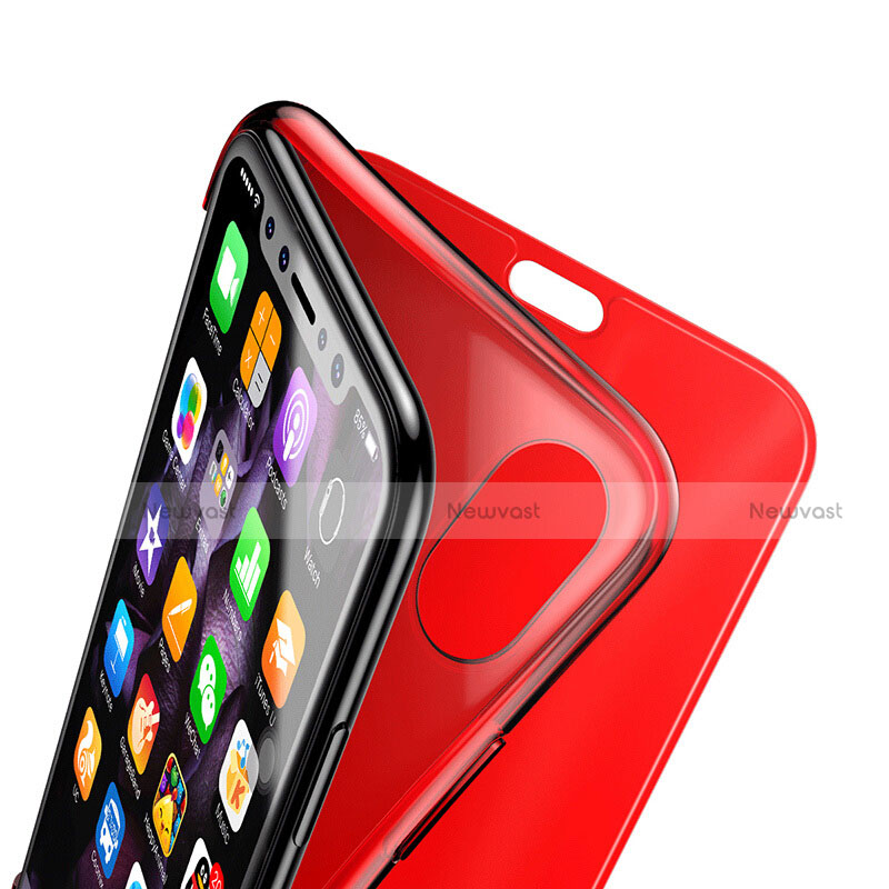 Soft Transparent Flip Case for Apple iPhone Xs Max Red