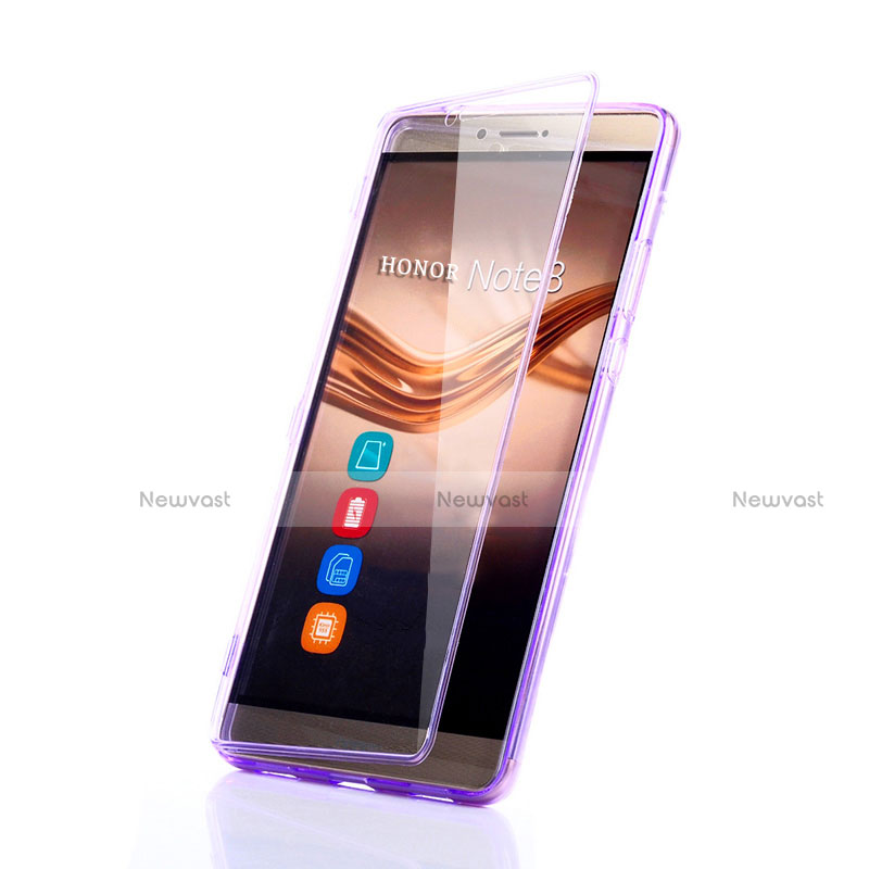 Soft Transparent Flip Case for Huawei Honor Note 8 Purple
