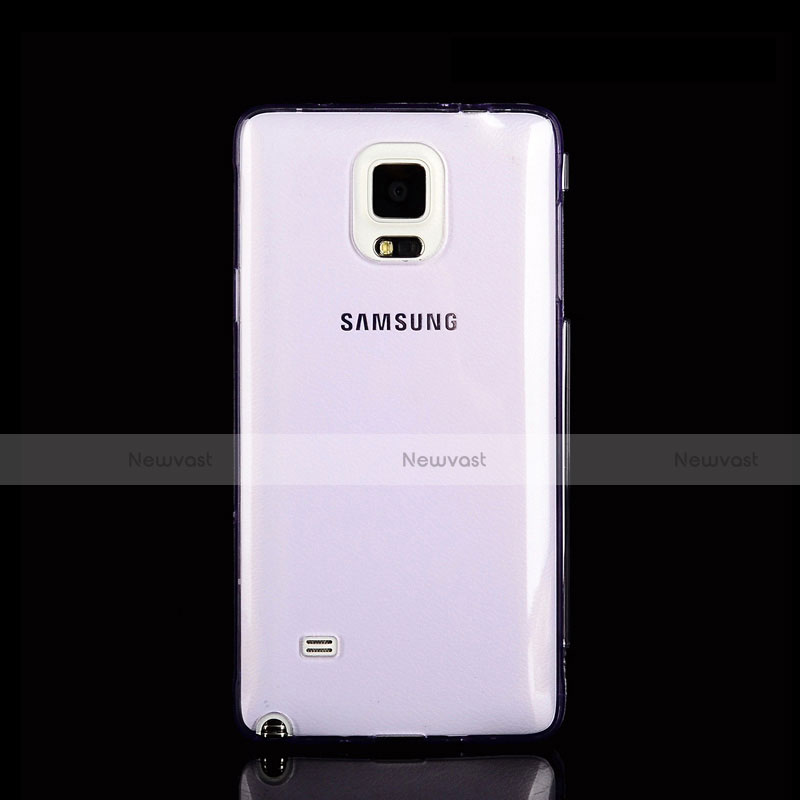 Soft Transparent Flip Case for Samsung Galaxy Note 4 SM-N910F Purple