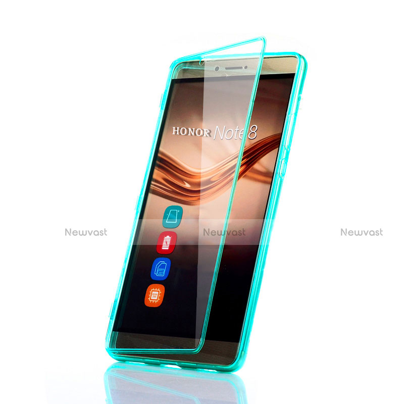 Soft Transparent Flip Cover for Huawei Honor V8 Max Green