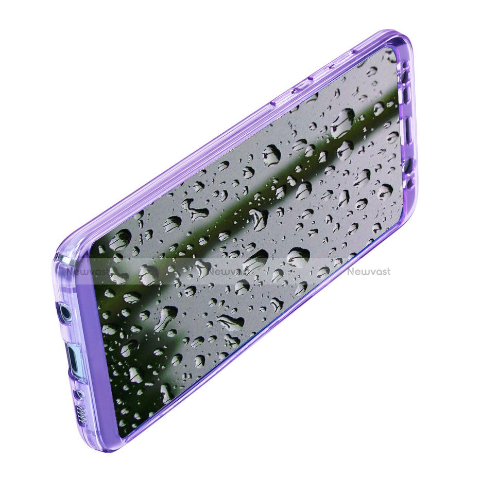 Soft Transparent Flip Cover for Samsung Galaxy S8 Plus Purple