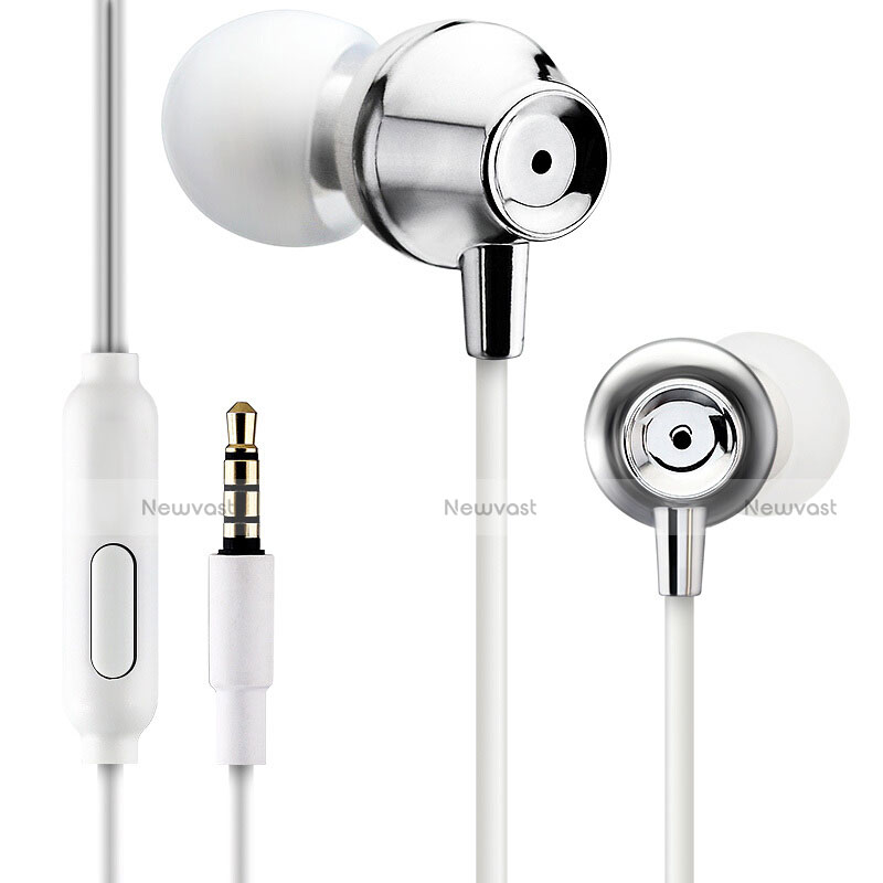 Sports Stereo Earphone Headphone In-Ear H21 Silver