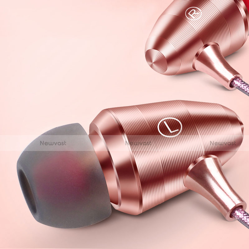 Sports Stereo Earphone Headset In-Ear H35 Rose Gold