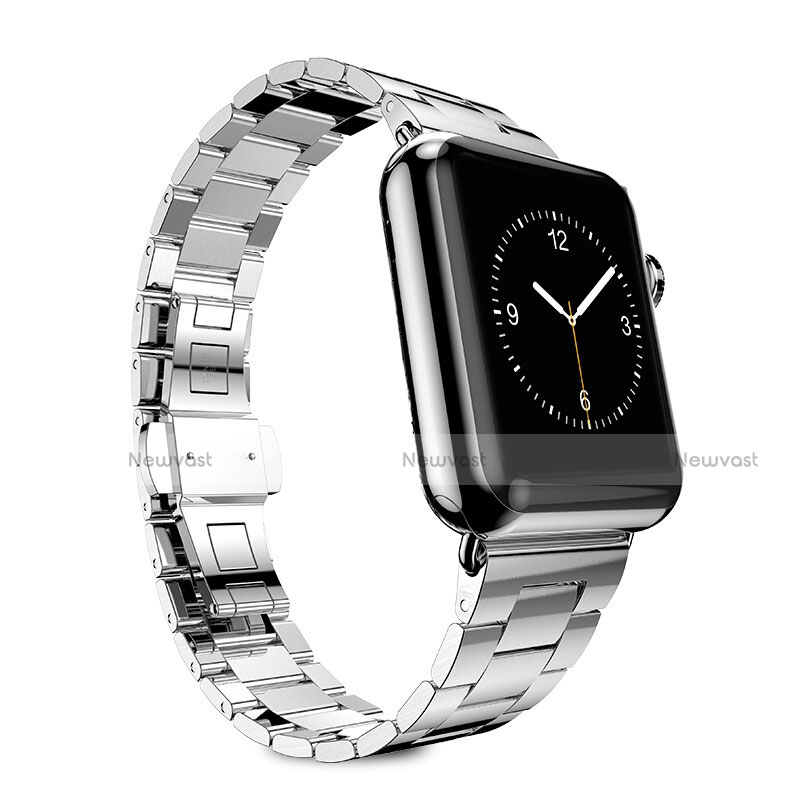 Stainless Steel Bracelet Band Strap for Apple iWatch 3 42mm Silver