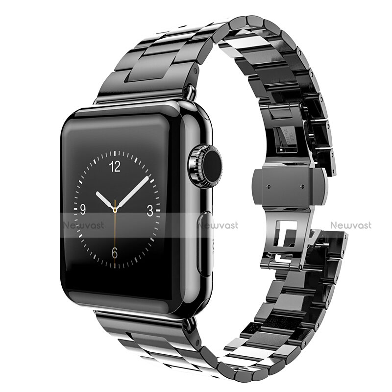 Stainless Steel Bracelet Band Strap for Apple iWatch 4 44mm Black