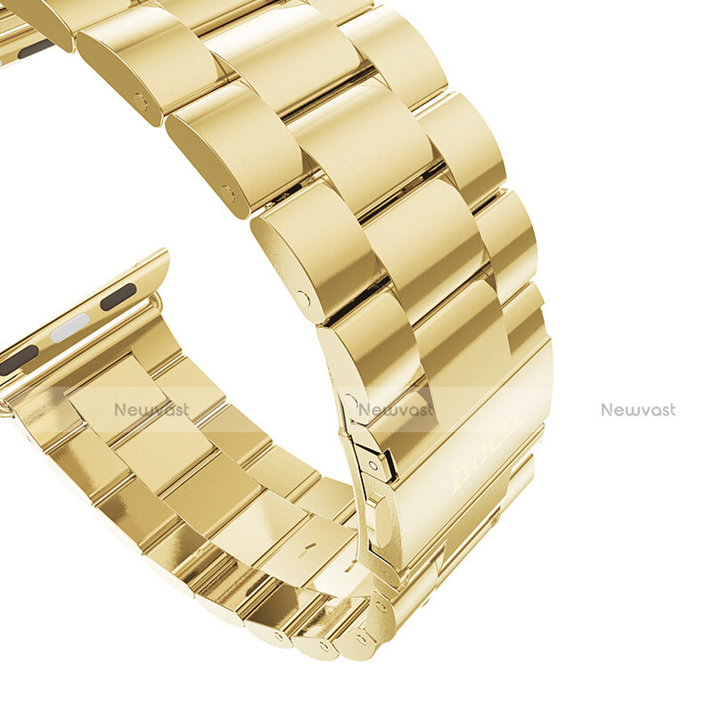 Stainless Steel Bracelet Band Strap for Apple iWatch 4 44mm Gold
