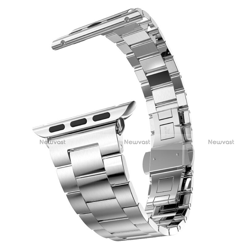 Stainless Steel Bracelet Band Strap for Apple iWatch 4 44mm Silver