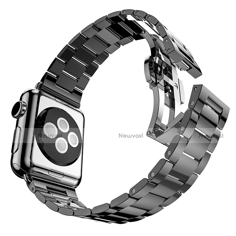 Stainless Steel Bracelet Band Strap for Apple iWatch 5 40mm Black