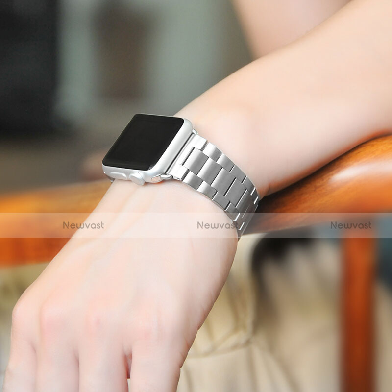 Stainless Steel Bracelet Band Strap for Apple iWatch 5 40mm Silver