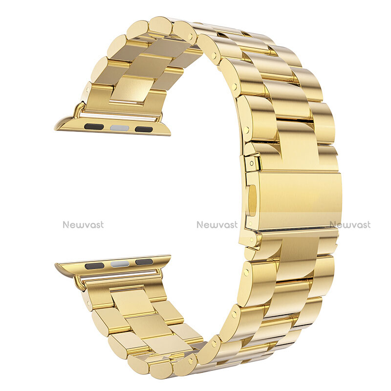 Stainless Steel Bracelet Band Strap for Apple iWatch 5 44mm Gold