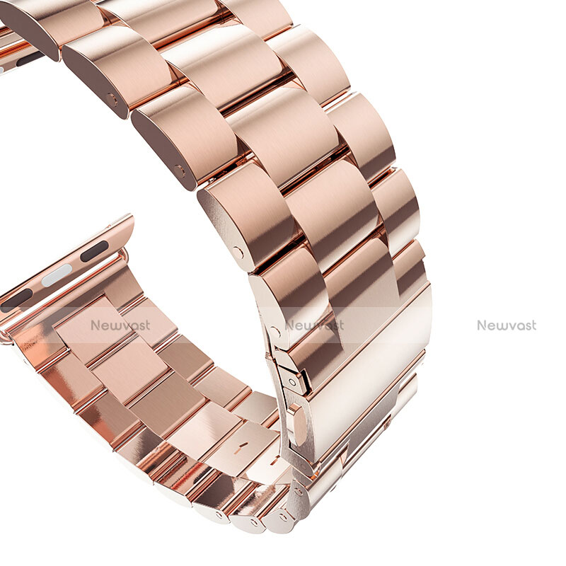Stainless Steel Bracelet Band Strap for Apple iWatch 5 44mm Rose Gold