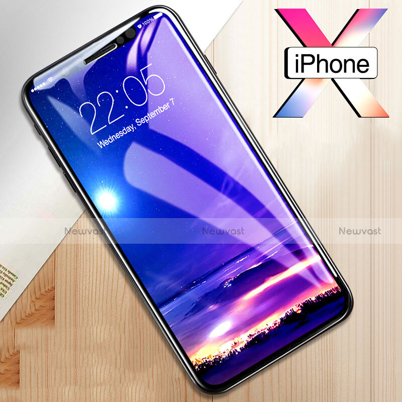 Tempered Glass Anti Blue Light Screen Protector Film for Apple iPhone X Blue