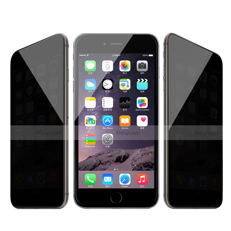 Tempered Glass Anti-Spy Screen Protector Film for Apple iPhone 6 Plus Black