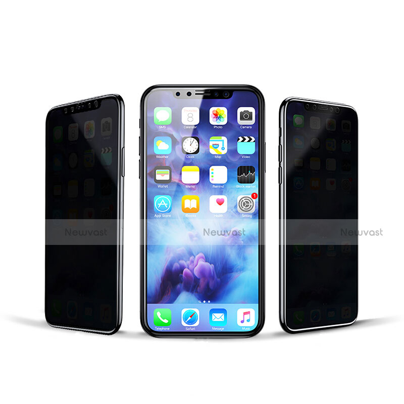 Tempered Glass Anti-Spy Screen Protector Film for Apple iPhone X Clear