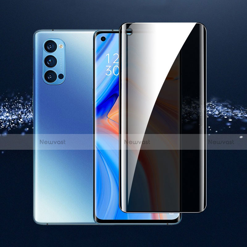 Tempered Glass Anti-Spy Screen Protector Film for Oppo Reno4 Pro 5G Clear