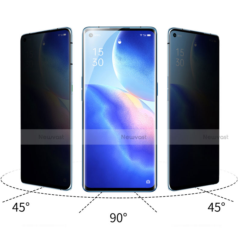 Tempered Glass Anti-Spy Screen Protector Film for Oppo Reno5 Pro 5G Clear